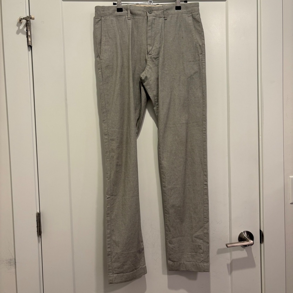 J.Crew 484 Slim Fit Stretch Chino Pants Mens 30x34 Grey Flat Front Casual